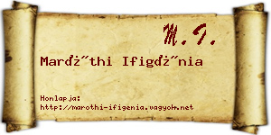 Maróthi Ifigénia névjegykártya